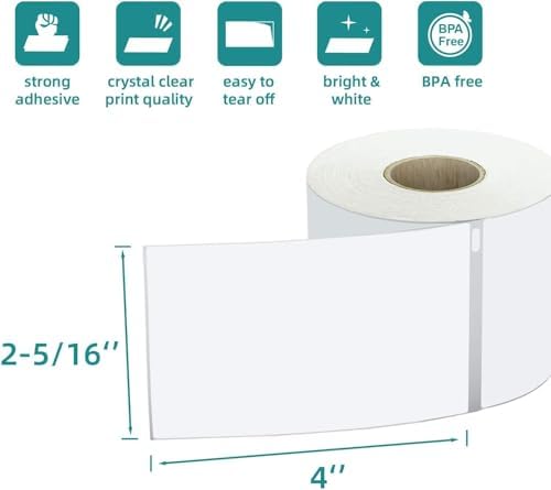 3600 Labels Replacement Compatible for Dymo 30256 2-5/16" X 4" Shipping Labels (Not for Dymo 550, 5XL)
