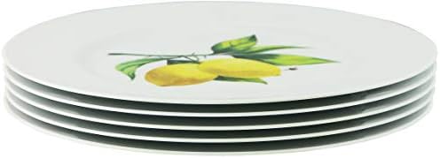 Calypso Basics Melamine Salad Plates Set of 6, 8.5 Inch, BPA-Free, Non-Toxic, Break-Resistant, Dishwasher Safe, Plates for Indoor & Outdoor Use