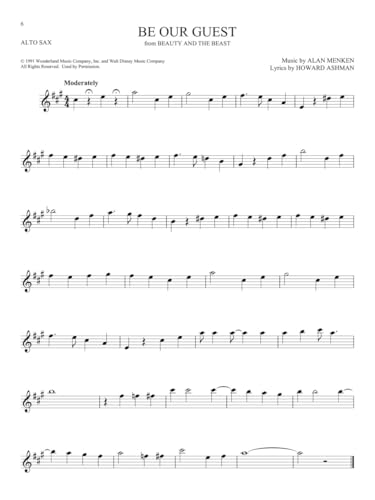 101 Disney Songs for Alto Sax | Sheet Music Songbook for Beginner and Intermediate Players | 101 Beloved Disney Movie Themes | Fun Alto Sax Music