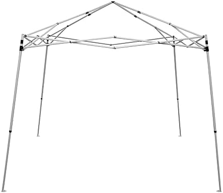 Caravan Canopy V Series 12 by 12 Foot Outdoor Shade Instant Canopy Kit with Steel Frame and 150D Polyester Canopy Top, 3 Leg Height Settings