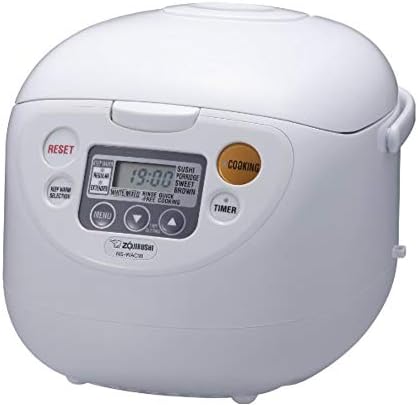 Zojirushi Micom Rice Cooker and Warmer (10-Cup/Cool White) | Fuzzy logic, LCD controls