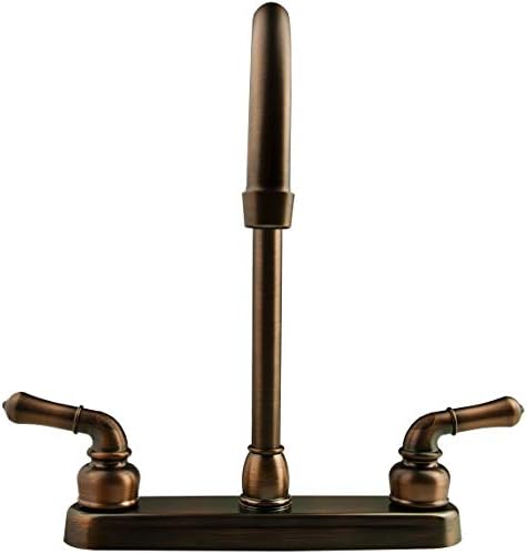 Dura Faucet DF-PK330HC-SN RV J-Spout Kitchen Sink Faucet (Satin Nickel) | Tall spout clears big pots; dual levers fine-tune water flow. Brushed Satin Nickel.