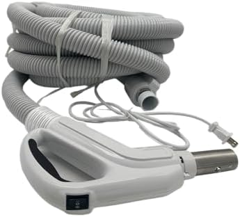 Universal Central Vacuum 30 ft High-Voltage Hose with Direct Connect Plug, ON-Off Switch Control at The Handle-Compatible with Most Inlets - Crushproof (30. Ft. Direct Connect)