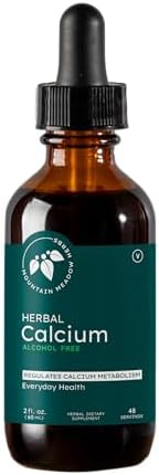 Mountain Meadow Herbs Herbal Calcium – Vegan Liquid Calcium Supplement for Bone & Teeth Support, High Absorption Plant-Based Formula for Adults & Kids - 2 oz