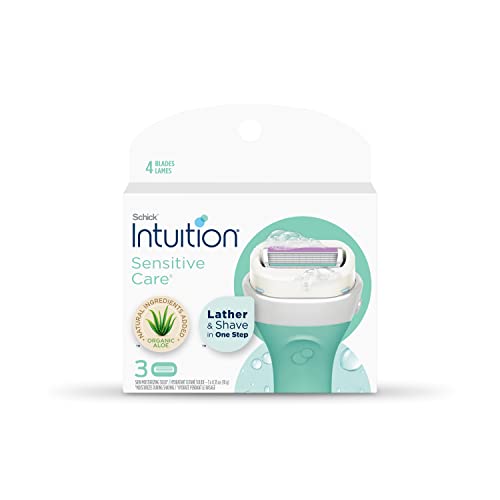 Schick Intuition Sensitive Skin Womens Razor Refills with Vitamin E & Aloe, 3 Count