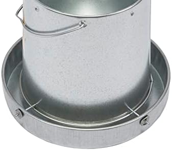 Little Giant® Hanging Metal Poultry Feeder | Chicken Feeder | Outdoor Hanging Bird Feeder | Galvanized Steel Feed Container with Hanging Handle | 40 Pound