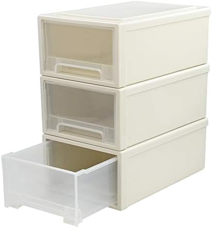 6 Quart Plastic Chest of Drawers, Desktop Office Organizer, 3 Pack