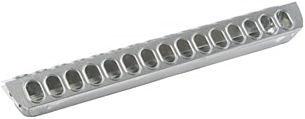 Little Giant® Slide-Top Poultry Ground Feeders | Galvanized Feeding Trough Tray | Durable and Lightweight Chicken Feeder | Made in USA | 12 Inches