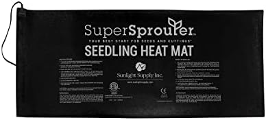 Super Sprouter Premium Heated Propagation Kit for Starting Seeds or Cuttings, Includes Heat Mat, Tray, Grow Light, and More