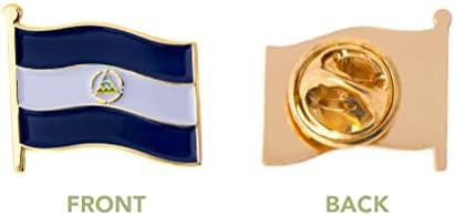 Desert Cactus Nicaragua Metal Lapel Pin Enamel Finish (Waving Flag) | Officially Licensed Nicaragua Merchandise Lapel Pin Formal Wear Bag & Hat