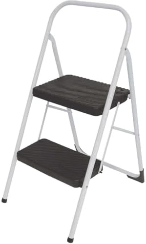 COSCO Two Step Big Step Folding Step Stool, Gray