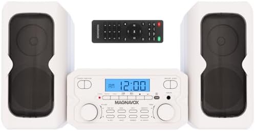 Magnavox 3-Piece Compact CD Shelf System with Digital FM Stereo Radio, Bluetooth Wireless Technology