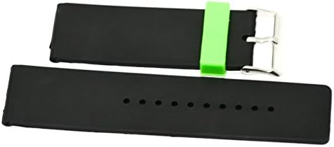 26MM Black Green Rubber Sport Diver Waterproof Watch Band Strap FIT Invicta