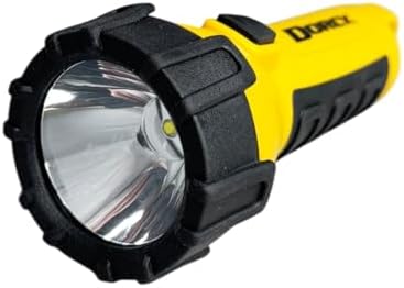 Dorcy 41-2521 Water Resistant Battery Powered Floating LED Flashlight with Carabiner Clip, Ideal for Camping and Outdoors, Bright Yellow