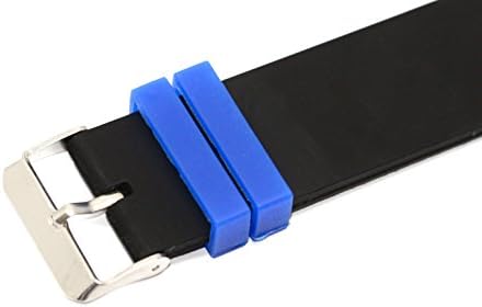 22MM Black Blue Rubber Sport Diver Waterproof Watch Band Strap FIT Invicta
