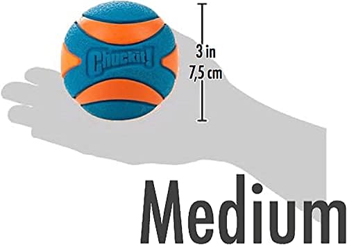 Chuckit Ultra Squeaker Ball Dog Toy Medium (2.5" Diameter) (6 Pack)