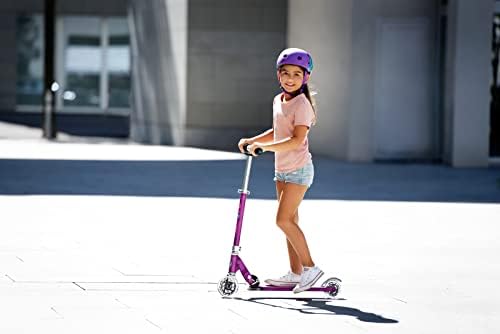Micro Kickboard | Sprite Foldable LED Scooter for Ages 6+ | Children up to 220 lbs | 2 Wheel | Travel Ready | Adjustable T Bar | Smooth Ride