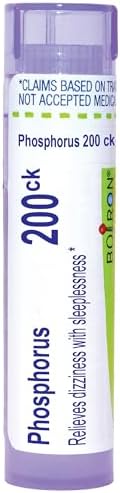 Boiron Phosphorus 200Ck Homeopathic Medicine for Dizziness - 80 Pellets | Single-medicine homeopathic pellets for Dizziness. Size: 80 Pellets.