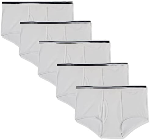 Amazon Essentials Men's Breathable Ribbed Knit Briefs with Elasticized Waistband, Multipacks
