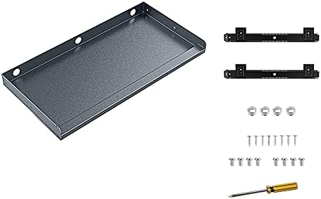 Keyboard Tray Under Desk Heavy-Duty Metal Slide-Out Platform Drawer Tray (Gray)