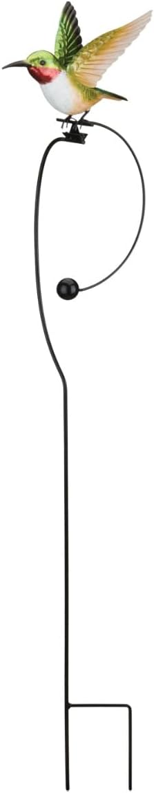 Regal Art & Gift Rocker Hummingbird Garden Stake, Kinetic Metal Yard Art