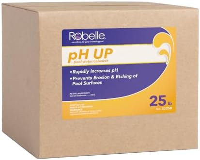 Robelle 25-Pounds Premium pH Up for Swimming Pools | 100% Sodium Carbonate, Raises pH, pH Increaser, Easy To Use, Works Fast