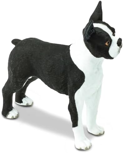 Safari Ltd. Boston Terrier Figurine - Lifelike 2.5" Model Figure - Educational Toy for Boys, Girls, and Kids Ages 3+