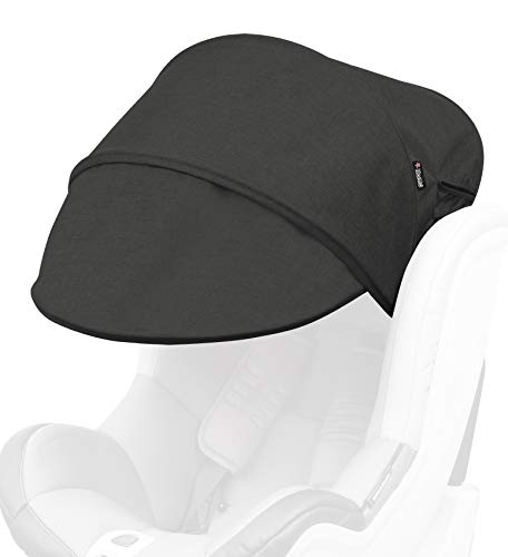 Manito Sun Shade Extender/Auxiliary Canopy for Car Seat (Black Grey)