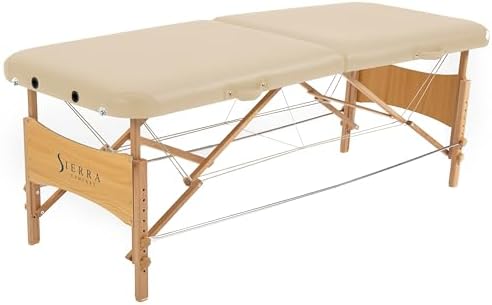Sierra Comfort Basic Portable Massage Table, Black