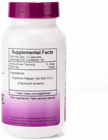 Christopher's Original Formulas Cayenne Capsules, Herbal Supplement for Circulation & Digestion, 100 Capsules
