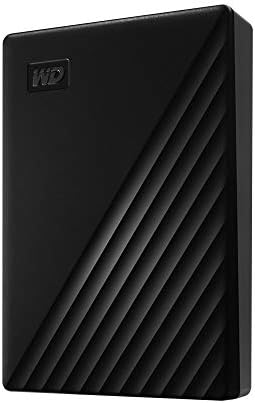 WD 4TB My Passport, Portable External Hard Drive, Black, backup software with defense against ransomware, and password protection