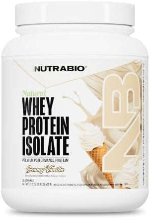 NutraBio Natural Whey Protein Isolate Protein Powder, 25g Protein with Complete Amino Acid Profile, Non-GMO, Soy & Gluten Free, Low Carb, Low Calorie - 20 Servings- Chocolate