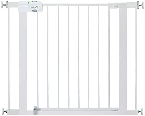 Safety 1st Easy Install Walk Thru Baby Gate for Doorway With Door, Dog Gates, Fits 29"-38", Easy Install 28" Tall, White