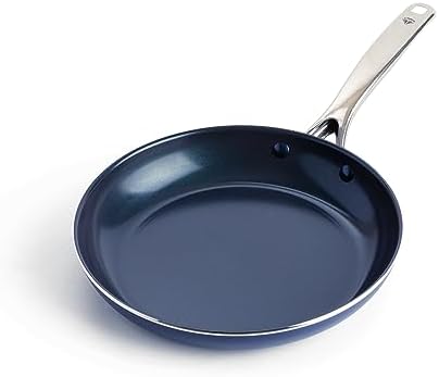 Blue Diamond Cookware Diamond Infused Ceramic Nonstick 8" Frying Pan Skillet, Induction, PFAS-Free, Dishwasher Safe, Oven Safe, Blue