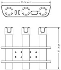 Brocraft Rod Holder for 90 Degree Boat Track System/Lund Sport Track/Versatrack Track/Ranger Track