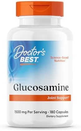 Doctor's Best Glucosamine Supplement for Men & Women - Glucosamine 1500mg Per 2 Capsules, Joint Health Support for Adults, Gluten Free, Non GMO