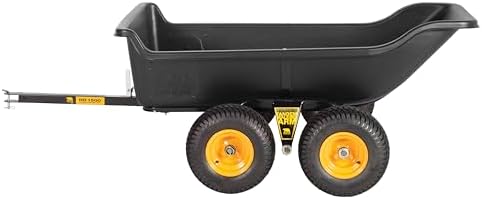Polar TA1200 Tandem Axle Utility Trailer 1200 lb Capacity | 1200 lb Capacity, 15 Cubic Foot, TA1200, Wide Track Rubber Wheels, Black