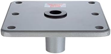 Swivl-Eze attwood SP-67739 Swivl-Eze Lock'N-Pin Stainless Steel 7-Inch x 7-Inch Non Threaded Boat Seat Pedestal Base | Non-threaded for 3/4 in pin socket, needs 2-3/4 in mounting hole, satin finish, exceeds ABYC standards, Type B rating