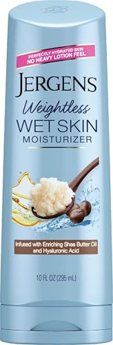 Jergens Wet Skin Body Moisturizer with Shea Butter Oil, Pure Shea Butter In Shower Bod Lotion, Moisturizer for Dry Skin, Fast-Absorbing, Non-Sticky