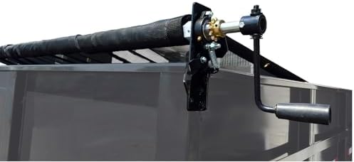 Hand Crank Tarp Roller Kit with Mesh or Vinyl Tarp for Dump Truck or Trailer by Kym Industries Inc. (Mesh, 6' x 10')
