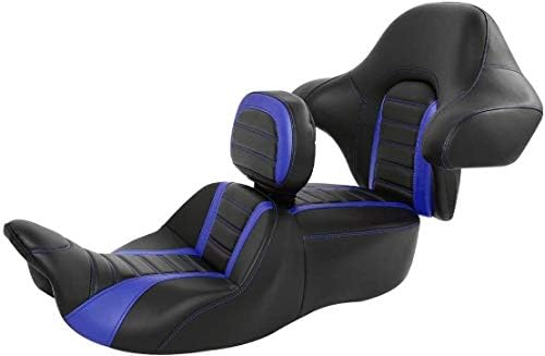 Rider Passenger One-Piece Two-Up Seat Driver Rider Backrest Wrap Around Backrest Pad Fit For Harley 2014-2023 Touring Road King Street Glide Road