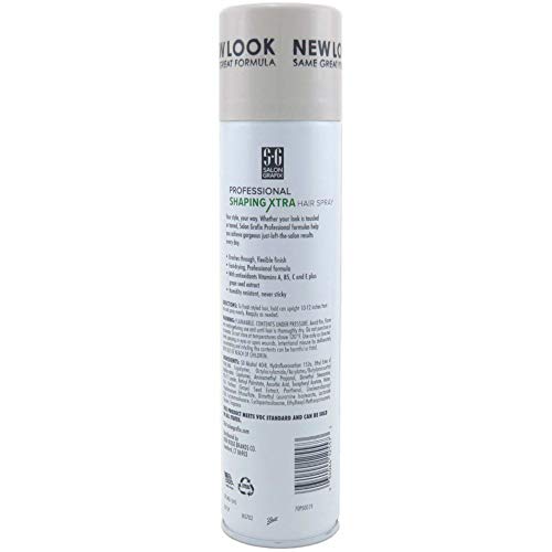 Salon Grafix Shaping Hair Spray - Brushable and Freshly Scented Hairspray for Women and Men - Professional Quality Result - Extra Super Hold - 2 pc