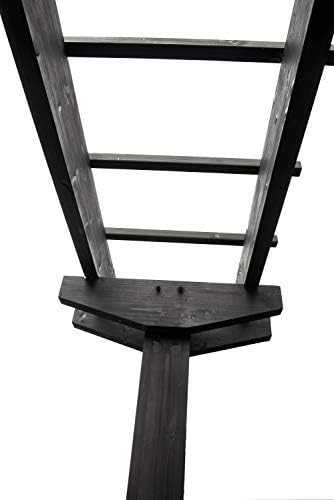 Vita Charcoal Gray Wildwood Cedar Arbor – 72" W x 90" H, Garden Arch for Climbing Plants, Wedding Ceremony & Backyard Décor