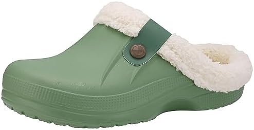 Beslip Fur Lined Clogs for Women & Men Fuzzy Slippers with Memory Foam