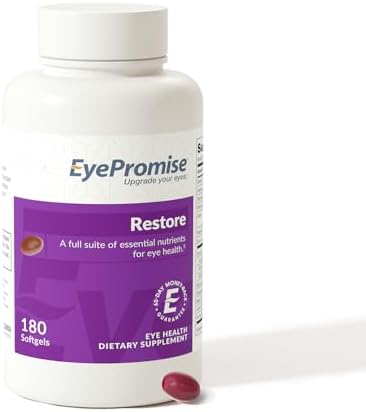 EyePromise Restore Aging Eye Health Supplements, 60 Softgels | Omega 3 Supplement for Aging Eyes with Lutein and Zeaxanthin, Fish Oil, EPA, DHA & Eye Vitamins (Packaging May Vary)