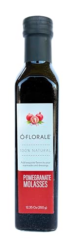 OFLORALE Pomegranate Molasses, 12.35 oz, 100% Natural, No Added Sugar, for Glazing, Dressings and Marinades