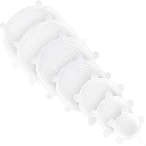 Modfamily Silicone Stretch Lids (7 pack, includes EXCLUSIVE XL SIZE), Reusable