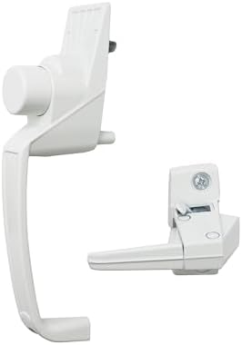 Ideal Security Model 11 Classic Push Button Handle with Latch for Storm Door and Screen Door, Silver