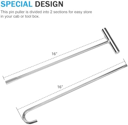 5th Wheel Pin Puller 31" Solid Steel with Chrome Plating Heavy Duty - 1pack