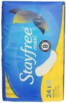 STAYFREE Super Maxi Pads, Size 2, 24 ea (Pack of 3)